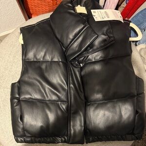 Zara Black Puffer Vest